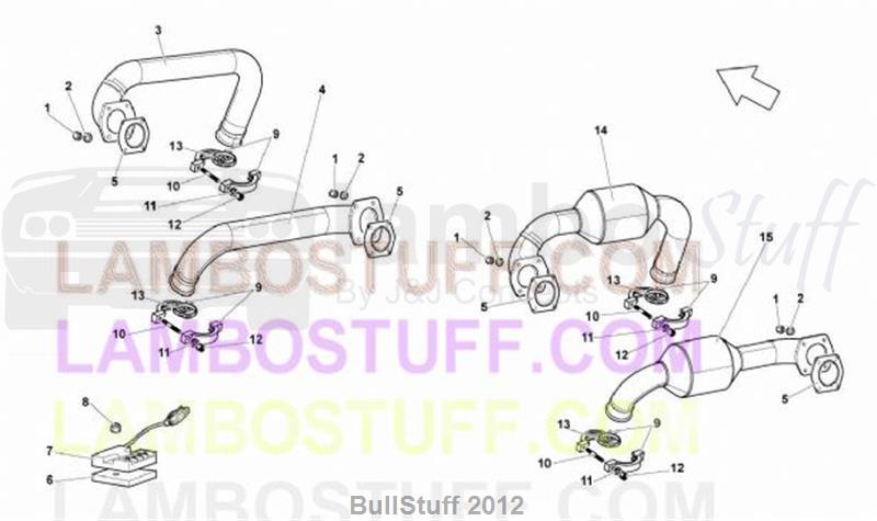 2008 Lamborghini MURCIELAGO LP 640 ROADSTER JAPAN EXHAUST SYSTEM (251.02.00)